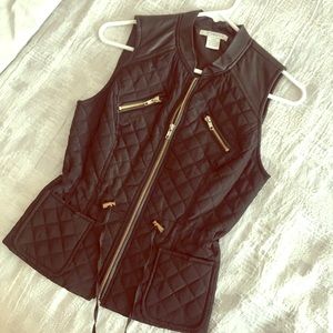 Black zip up vest